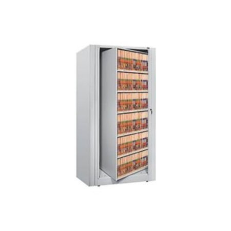 DATUM FILING SYSTEMS Rotary File Cabinet Starter Unit, Legal, 5 Shelves, Light Gray XLG-S6-T47